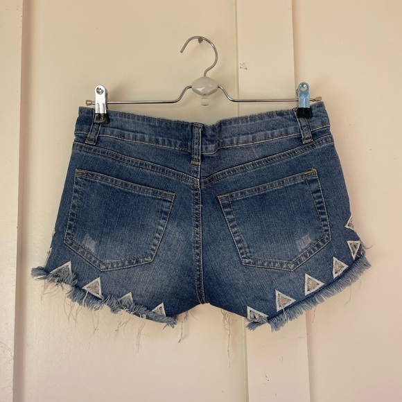 Anthropologie Boho Distressed Jean Shorts - Picture 2 of 6